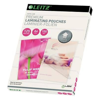 Leitz Premium iLam Lamineerhoes A4 Glanzend 2 x 125 (250) Micron Transparant 100 Stuks