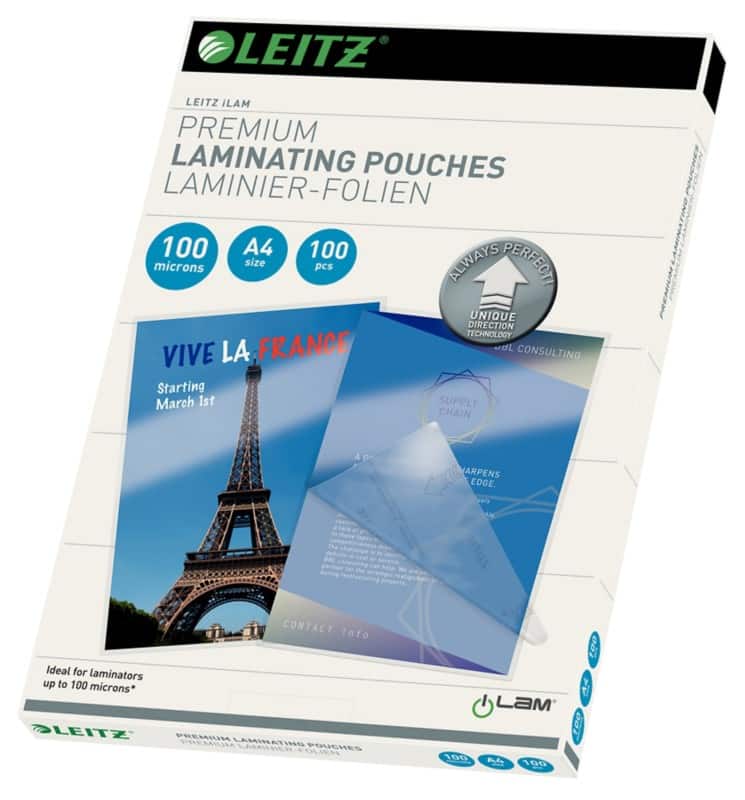 Leitz iLAM Premium Lamineerhoezen A4 Glanzend 100 micron (2 x 100) Transparant 100 Stuks