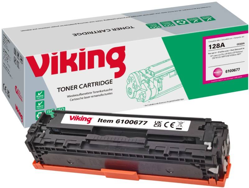 Viking 128A compatibele HP tonercartridge CE323A magenta