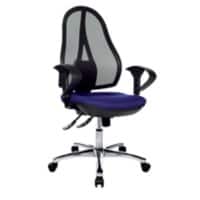 TOPSTAR Bureaustoel Synchroonmechanisme Mesh, Stof In hoogte verstelbare armleuning Blauw, zwart 110 kg Open Point SY Deluxe