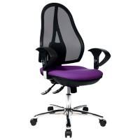 TOPSTAR Bureaustoel Synchroonmechanisme Mesh, stof 2D armleuning Violet, zwart 110 kg Open Point SY Deluxe