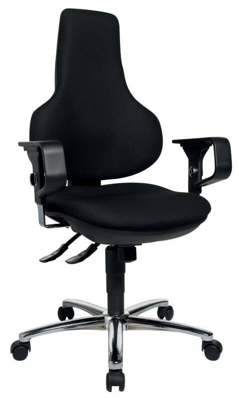 TOPSTAR Ergo Point SY Deluxe Ergonomische stoel Synchroonmechanisme Stof In hoogte verstelbare armleuning In hoogte verstelbare zitting Zwart 110 kg