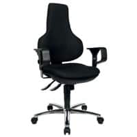 TOPSTAR Ergonomische stoel Synchroonmechanisme Stof In hoogte verstelbare armleuning Hoogteverstelbare zitting Zwart 110 kg Ergo Point SY Deluxe