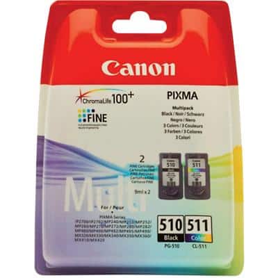 Canon PG-510/CL-511 Origineel Inktcartridge Zwart, cyaan, magenta, geel Duopak 2 Stuks
