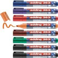 edding 363 Whiteboard-marker Kleurenassortiment Breed Beitelpunt 1 - 5 mm 8 Stuks