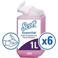 Scott Essential Handzeep navulling Schuim Roze 6340 6 Stuks à 1 L