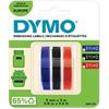 Dymo Labeltape S0847750 Blauw, Zwart, Rood 9 mm x 3 M 3 Stuks