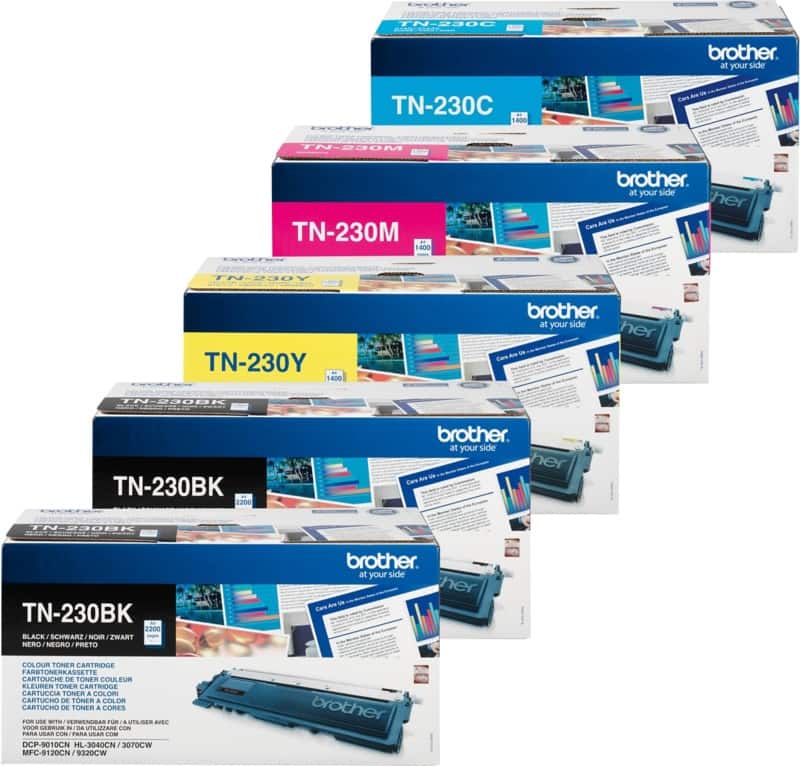 Brother TN-230 Origineel Tonercartridge Zwart, Cyaan, Magenta, Geel Multipack