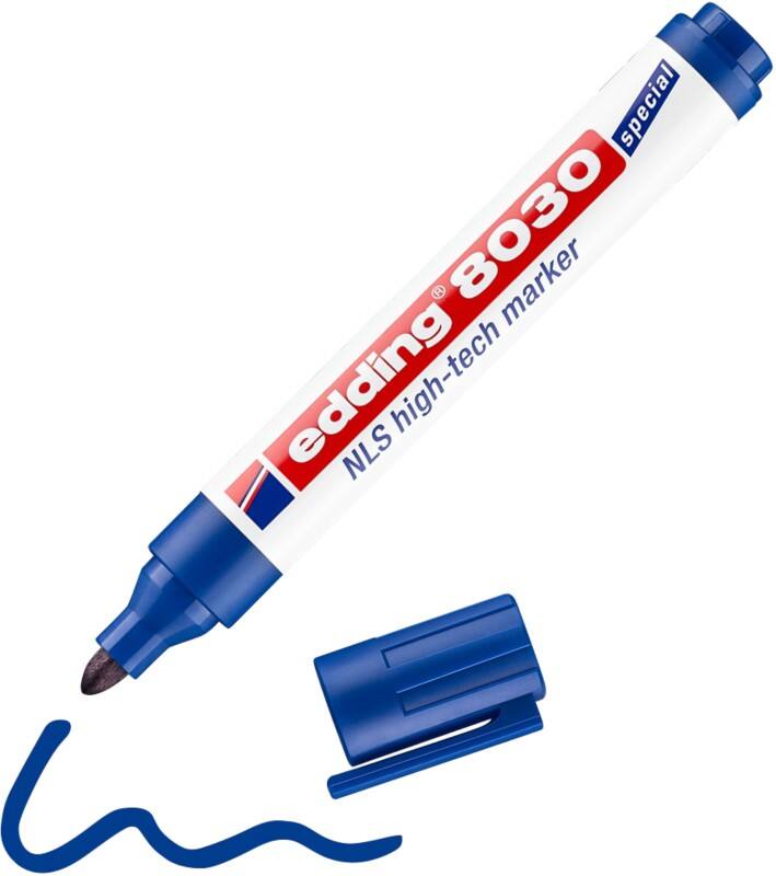 edding 8030 Permanent Permanentmarker Blauw Medium Ronde punt 3 mm