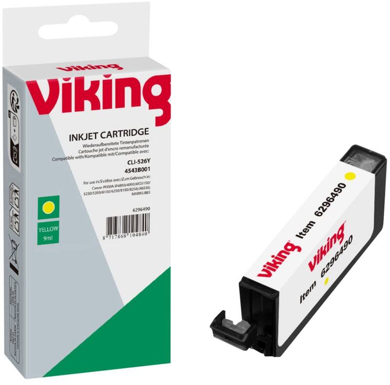 Viking CLI-526Y compatibele Canon inktcartridge geel