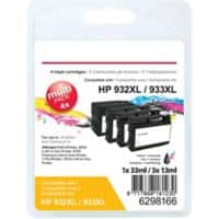 Office Depot 932XL / 933XL compatibele HP inktcartridge C2P42AE zwart, cyaan, magenta, geel multipak 4 stuks