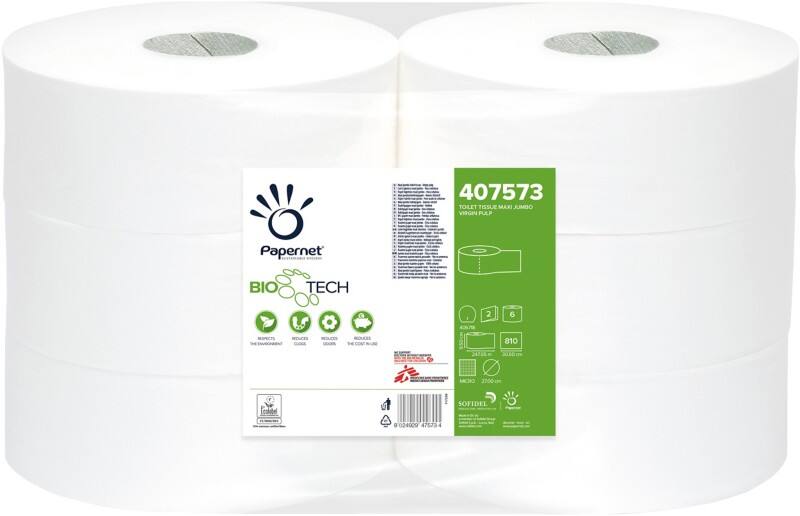 Papernet Maxi Jumbo Toiletpapier 2-laags 407573 6 Rollen à 810 Vellen