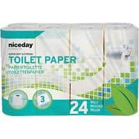 Niceday Professional Toiletpapier 3-laags Standaard 24 rollen van 200 vellen