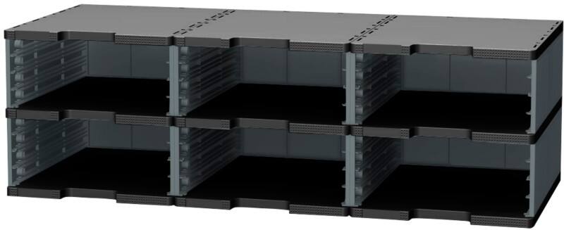 Exacompta ECOBlack Ladekastje A4+ Kunststof Donkergrijs 28,8 x 35,5 x 14,4 cm