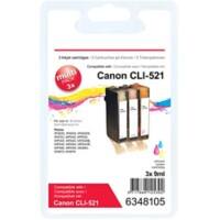 Viking CLI-521C/M/Y compatibele Canon inktcartridge cyaan, magenta, geel multipak 3 stuks