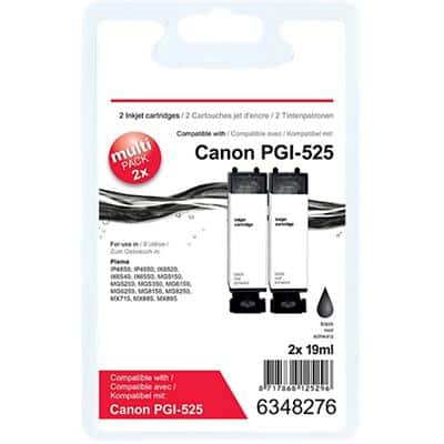 Office Depot Compatibel Canon PGI-525PGBK Inktcartridge Zwart Duopack 2 Stuks