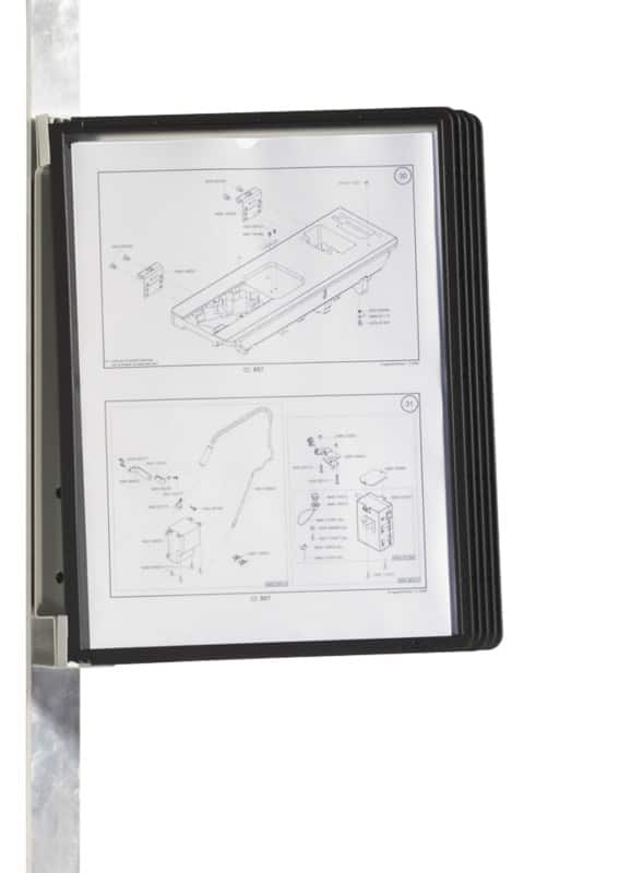 DURABLE VARIO Zichtpanelensysteem 5 Panelen A4 Metaal, PP (Polypropeen) Zwart