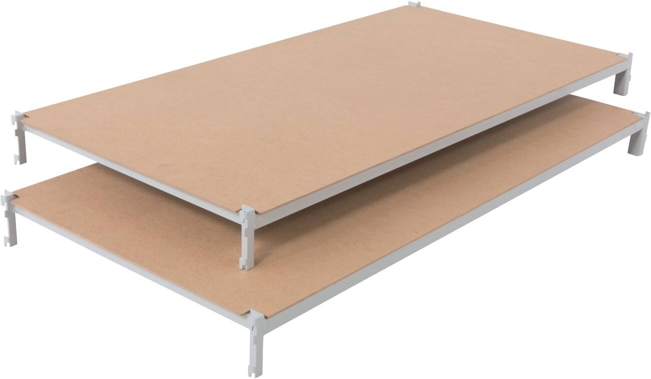 MANORGA ISOBOIS Legbord 2 Planken Gegalvaniseerd staal 1,000 x 300 x 62.5 mm Grijs 2 Stuks