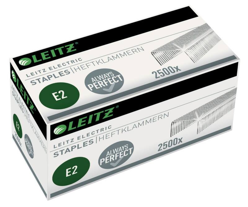 Leitz Electric E2 Nietjes E2 55690000 Gegalvaniseerd staal Zilver 2500 Nietjes