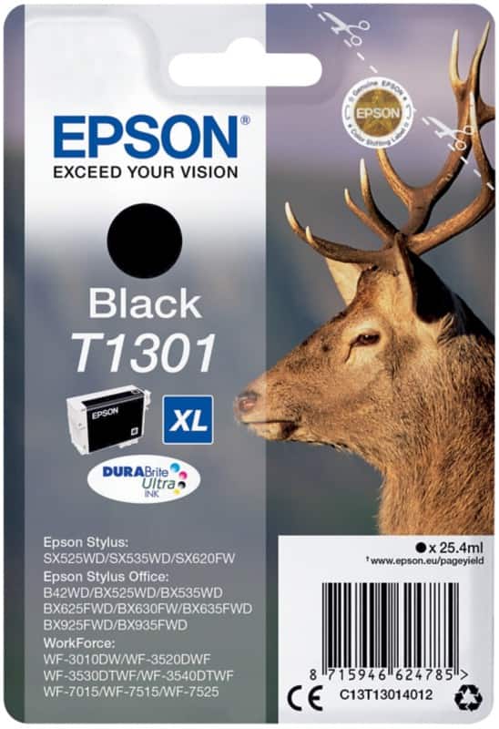 Epson T1301 Origineel Inktcartridge C13T13014012 Zwart