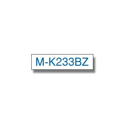 BROTHER Etiketteertapecassette P-Touch MK233 Blauwe opdruk op wit