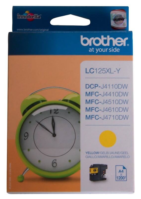Brother LC125XLY Origineel Inktcartridge Geel