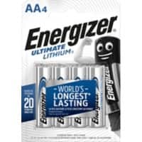 Energizer Batterijen Ultimate Lithium FR6 AA 3000 mAh Lithium (Li) 1.5 V 4 4 Stuks