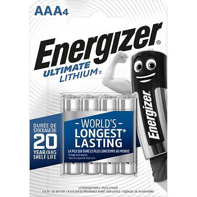 Energizer Batterij Ultimate Lithium AAA 1250 mAh Lithium (Li) 1.5 V 4 Stuks