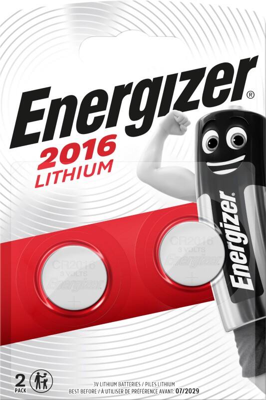 Energizer Knoopcelbatterij Lithium CR2016 90 mAh Lithium (Li) 3 V 2 2 Stuks