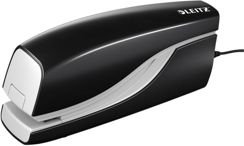 Leitz NeXXt Elektrische nietmachine 5532 Halve strip 10 Vellen Zwart E1 Kunststof, Metaal