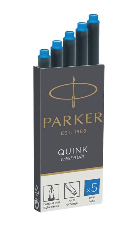 Parker Navulling voor vulpen Blauw Quink 5 Stuks