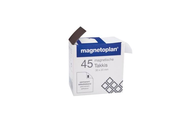 magnetoplan Takkis Stickers Magnetisch 3 x 2 cm Zwart 15503 45 Stuks