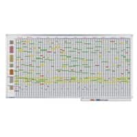 Legamaster Professional 75 Personen Jaarplanner Magnetisch 200 (B) x 100 (H) cm Aluminium Wit