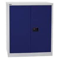 Bisley Draaideurkast Staal 1 Plank Afsluitbaar 914 x 400 x 1.000 mm Lichtgrijs, oxfordblauw