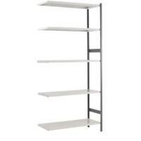 ARNO SPACE Epsilon voor kantoor Vervolgelement 5 Planken Staal 1.250 x 500 x 2.000 mm Grijs