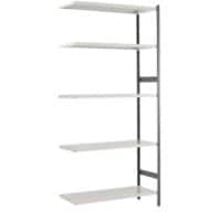 ARNO SPACE Epsilon voor kantoor Vervolgelement 5 Planken Gelakt staal 1.000 x 600 x 2.000 mm Grijs