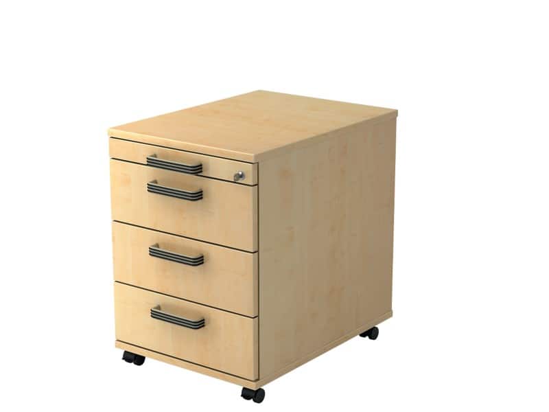 Hammerbacher Ladeblok 4 Lades Afsluitbaar 428 x 580 x 590 mm Ahorn