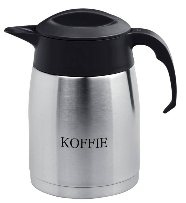 Jos ten berg easyclean koffiekan rvs (roestvrij staal) 1,6 l zilver, zwart