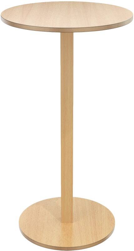 meet powered by PAPERFLOW Ronde Houten Statafel met Beukenkleurige gefineerde MDF Top MD60.10.23 600 x 600 x 1100 mm