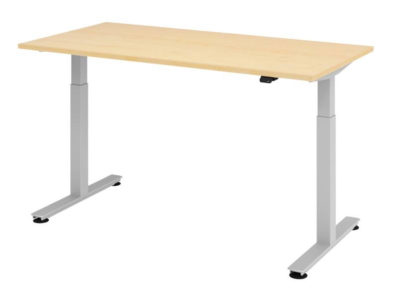 Hammerbacher XMST VXMST Elektrisch hoogteverstelbaar Zit-sta-bureau Rechthoekig Ahorn T-Voet 1,600 (B) x 800 (D) x 1,200 (H) mm Spaanplaat, Staal