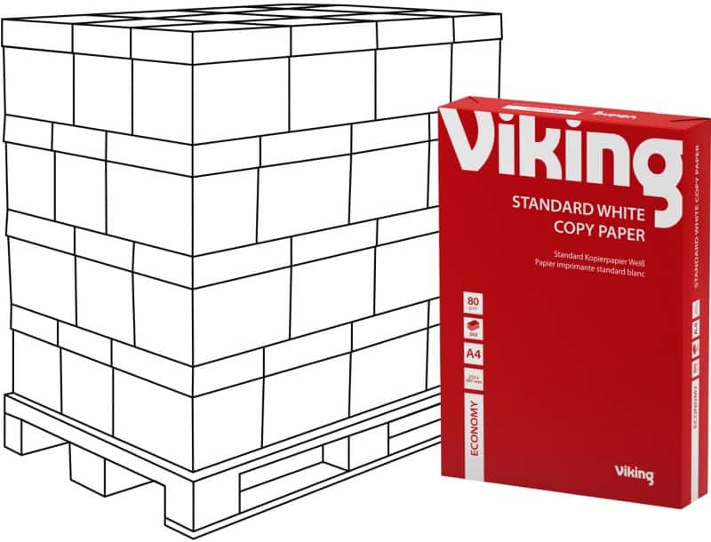 Viking Economy A4 Kopieerpapier 80 g/m² Mat Wit 240 Pakken à 500 Vellen