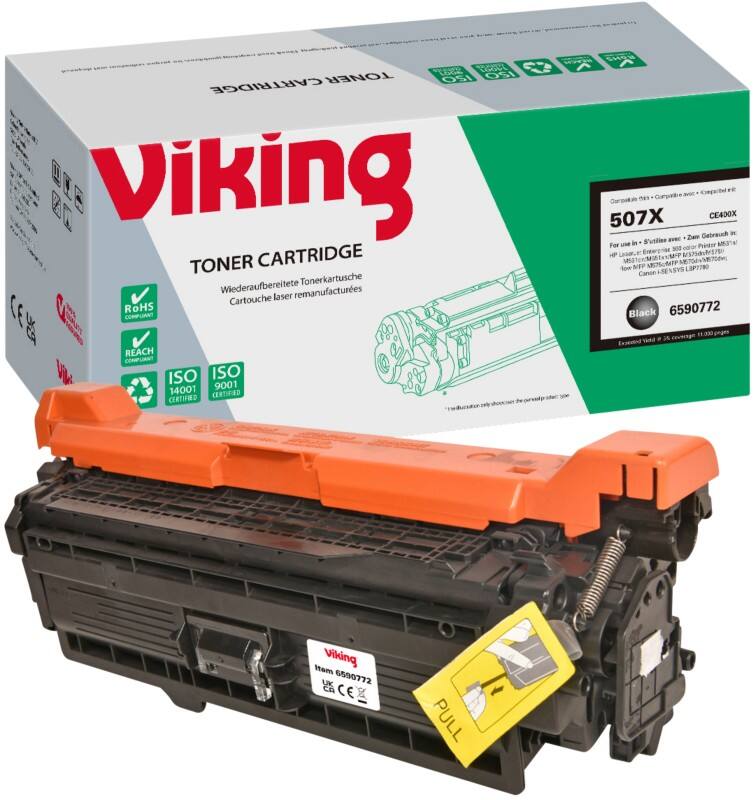 Viking 507X compatibele HP tonercartridge CE400X zwart