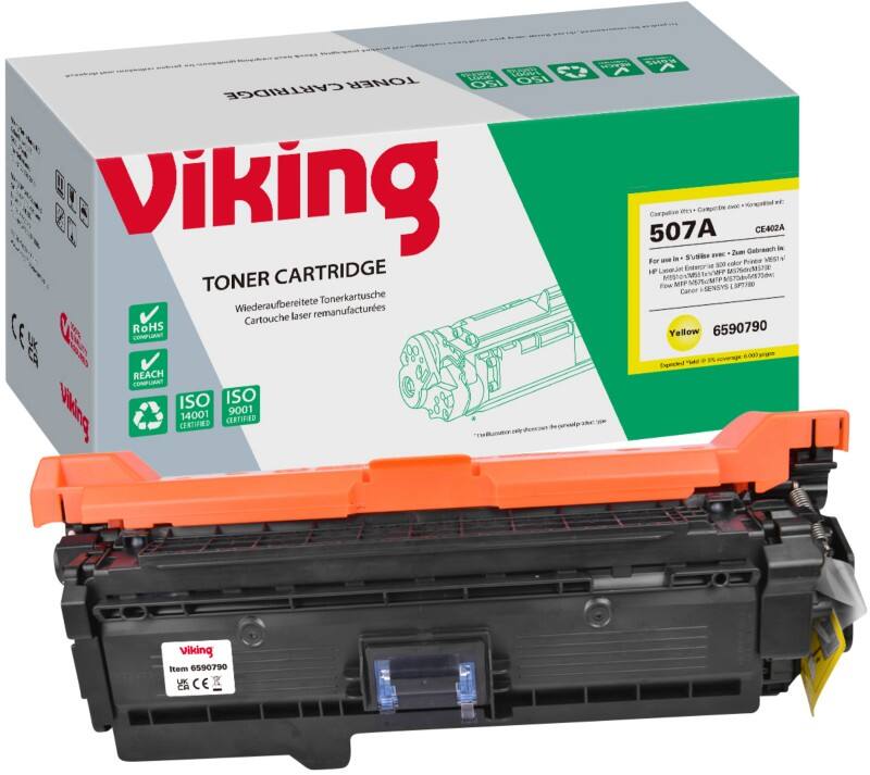 Viking 507A compatibele HP tonercartridge CE402A geel