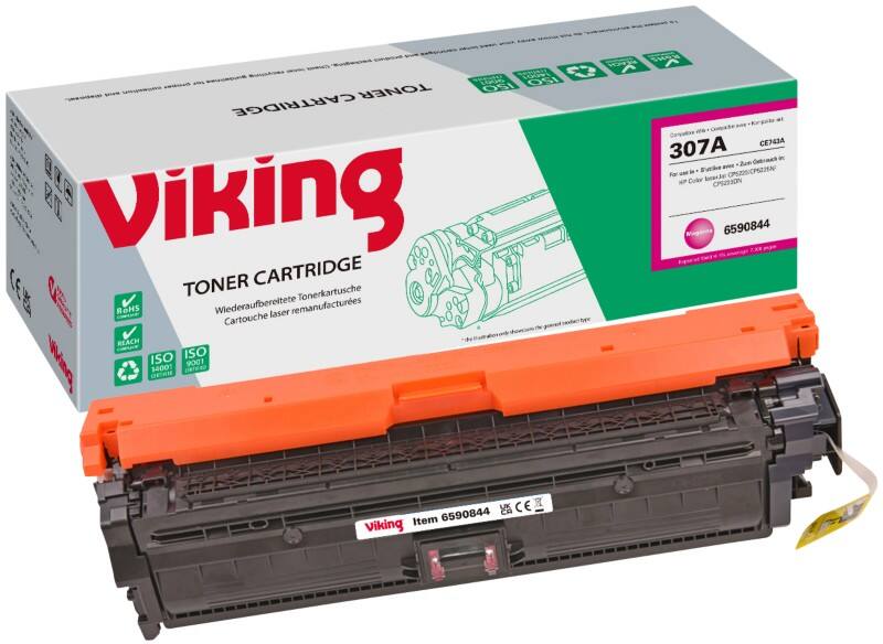 Viking 307A compatibele HP tonercartridge CE743A magenta