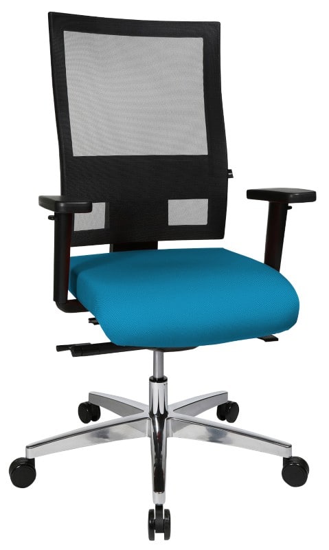 TOPSTAR Sitness 60 Ergonomische stoel Synchroonmechanisme Mesh, stof In hoogte verstelbare armleuning In hoogte verstelbare zitting Blauw 110 kg