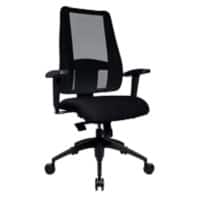 TOPSTAR Ergonomische stoel Synchroonmechanisme Mesh, Stof In hoogte verstelbare armleuning Zwart 110 kg Lady Sitness Deluxe