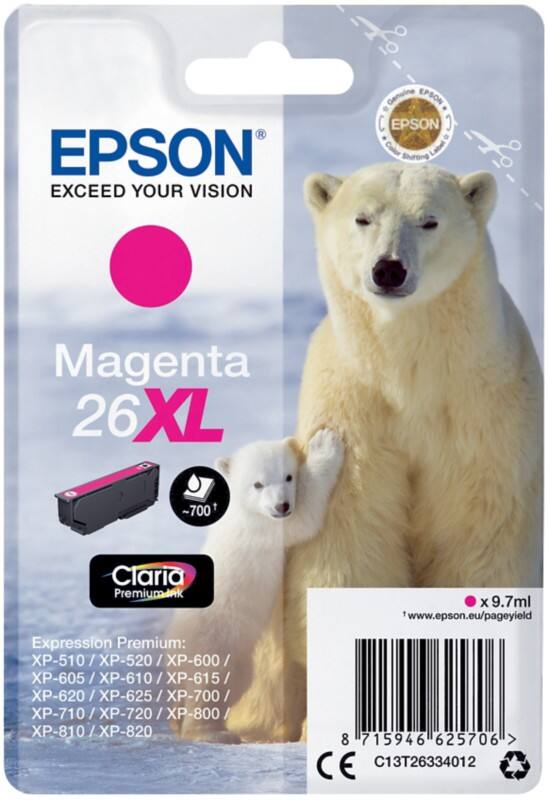 Epson 26XL Origineel Inktcartridge C13T26334012 Magenta