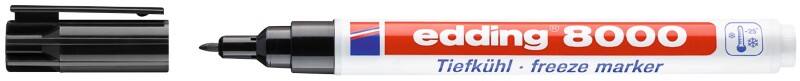 edding 8000 Permanent Permanentmarker Zwart Fijn Ronde punt 1 mm