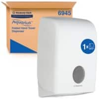 AQUARIUS handdoekdispenser 6945 kunststof wit 26,5 x 14 x 39,9 cm wandmontage