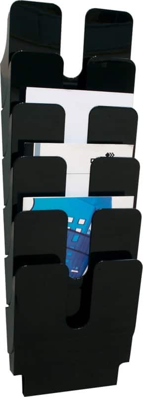 DURABLE Flexiplus A4 Folderhouder Wandmontage Zwart 1700008061 24,7 x 10 x 74,5 cm 6 Stuks